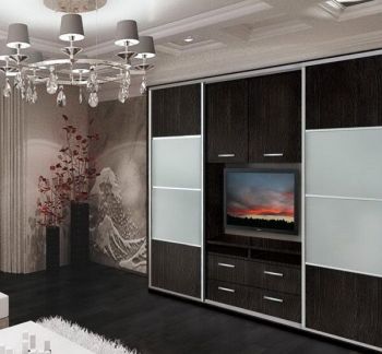 Шкаф-купе (серия Камело) К 27 с матированным зеркалом